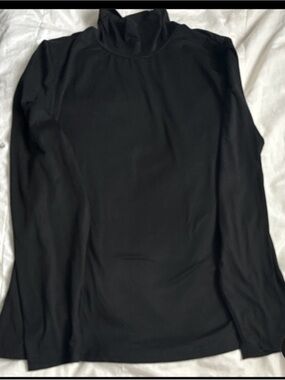 SHEIN Black Long Sleeve Mock Neck Top